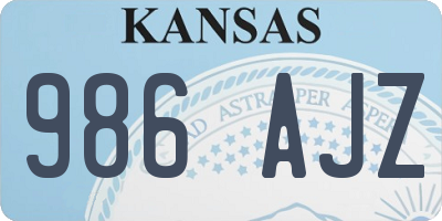 KS license plate 986AJZ