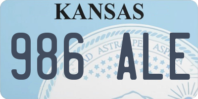 KS license plate 986ALE