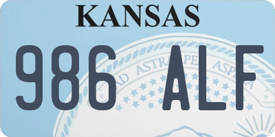 KS license plate 986ALF