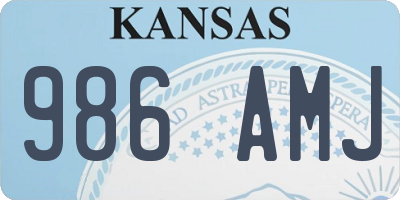 KS license plate 986AMJ
