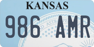 KS license plate 986AMR