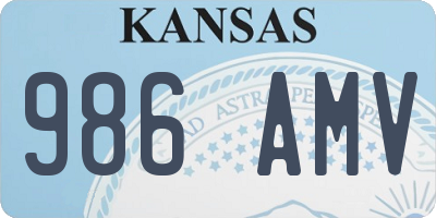 KS license plate 986AMV