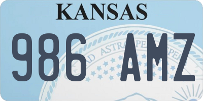 KS license plate 986AMZ