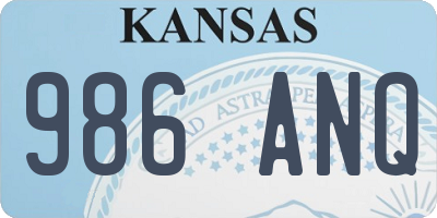 KS license plate 986ANQ