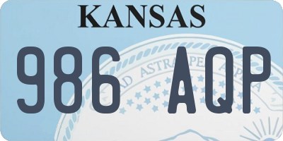 KS license plate 986AQP