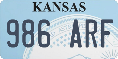 KS license plate 986ARF