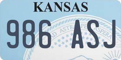 KS license plate 986ASJ