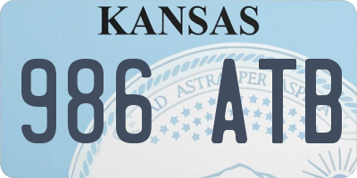 KS license plate 986ATB