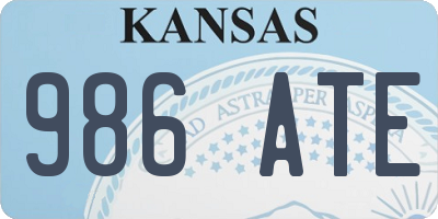 KS license plate 986ATE
