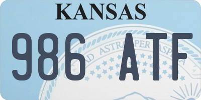 KS license plate 986ATF