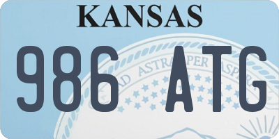 KS license plate 986ATG
