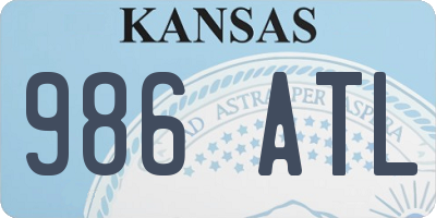KS license plate 986ATL