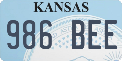 KS license plate 986BEE