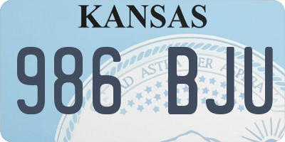 KS license plate 986BJU