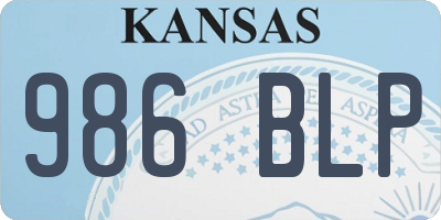 KS license plate 986BLP