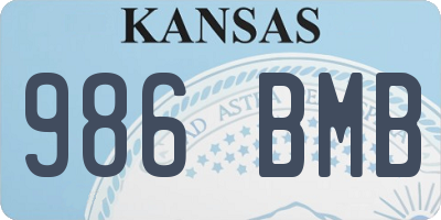 KS license plate 986BMB