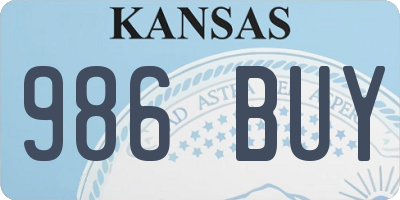 KS license plate 986BUY