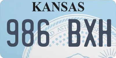 KS license plate 986BXH