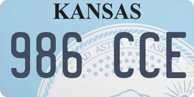 KS license plate 986CCE