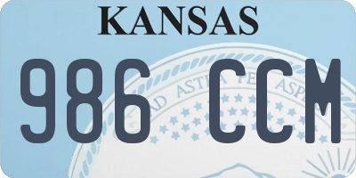 KS license plate 986CCM