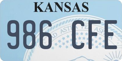 KS license plate 986CFE