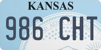 KS license plate 986CHT
