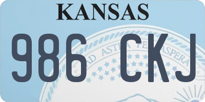 KS license plate 986CKJ