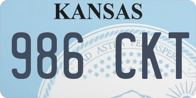 KS license plate 986CKT