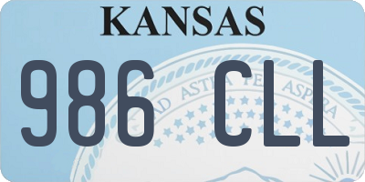 KS license plate 986CLL