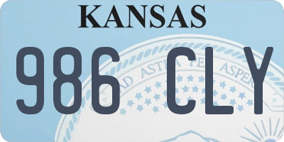 KS license plate 986CLY