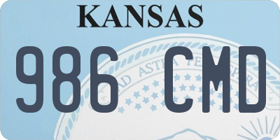 KS license plate 986CMD