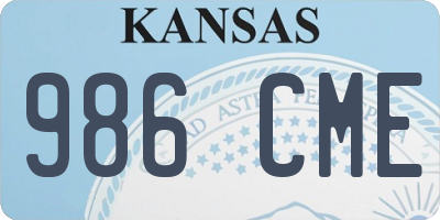 KS license plate 986CME