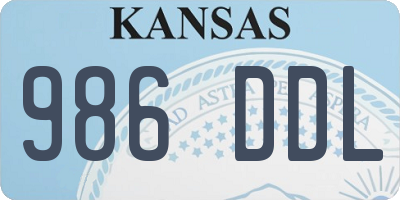 KS license plate 986DDL