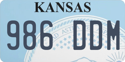 KS license plate 986DDM