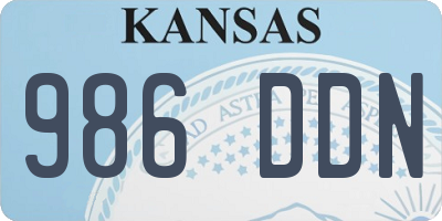 KS license plate 986DDN