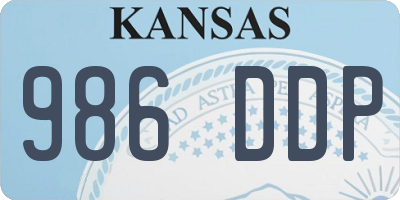 KS license plate 986DDP