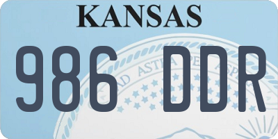 KS license plate 986DDR