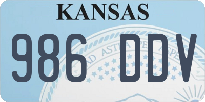 KS license plate 986DDV