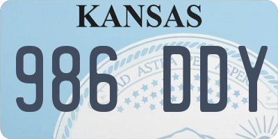 KS license plate 986DDY