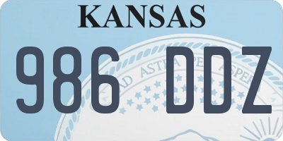 KS license plate 986DDZ