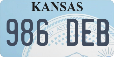 KS license plate 986DEB