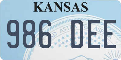 KS license plate 986DEE