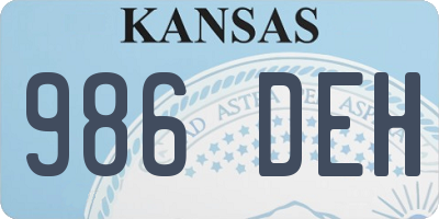 KS license plate 986DEH