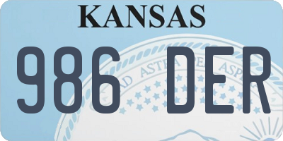 KS license plate 986DER
