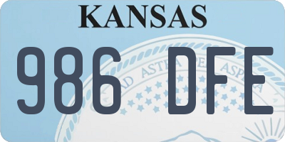 KS license plate 986DFE