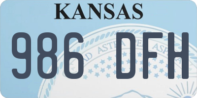 KS license plate 986DFH