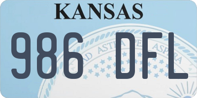 KS license plate 986DFL
