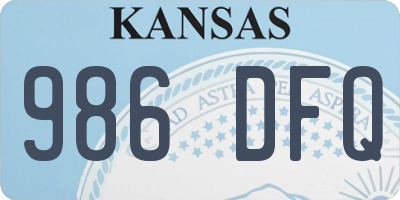 KS license plate 986DFQ