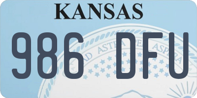KS license plate 986DFU