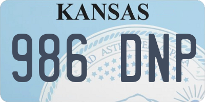 KS license plate 986DNP